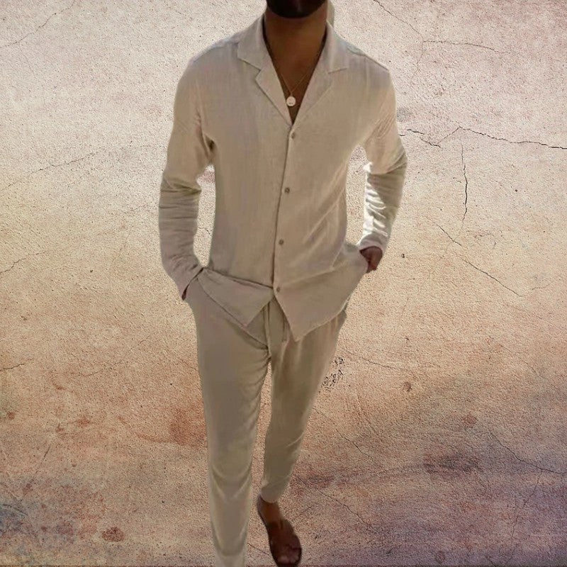 Ensemble vintage pour homme 2 pièces | Vêtements d'été décontractés pour la maison