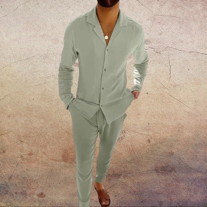 Ensemble vintage pour homme 2 pièces | Vêtements d'été décontractés pour la maison