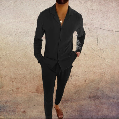 Ensemble vintage pour homme 2 pièces | Vêtements d'été décontractés pour la maison