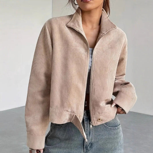 Women's Cropped Corduroy Jacket | Relaxed Fit