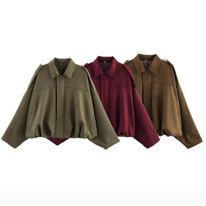 Damskie Ponadgabarytowa Kurtka ze Sztucznej Skóry | Stylowy Płaszcz