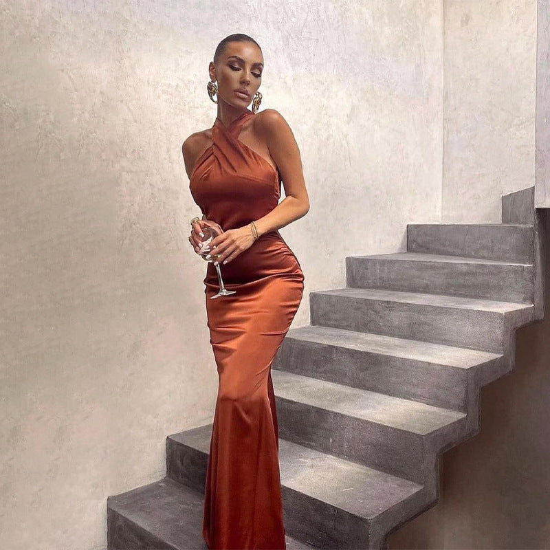 Clara | Elegancka Krzyż z powrotem maxi sukienka