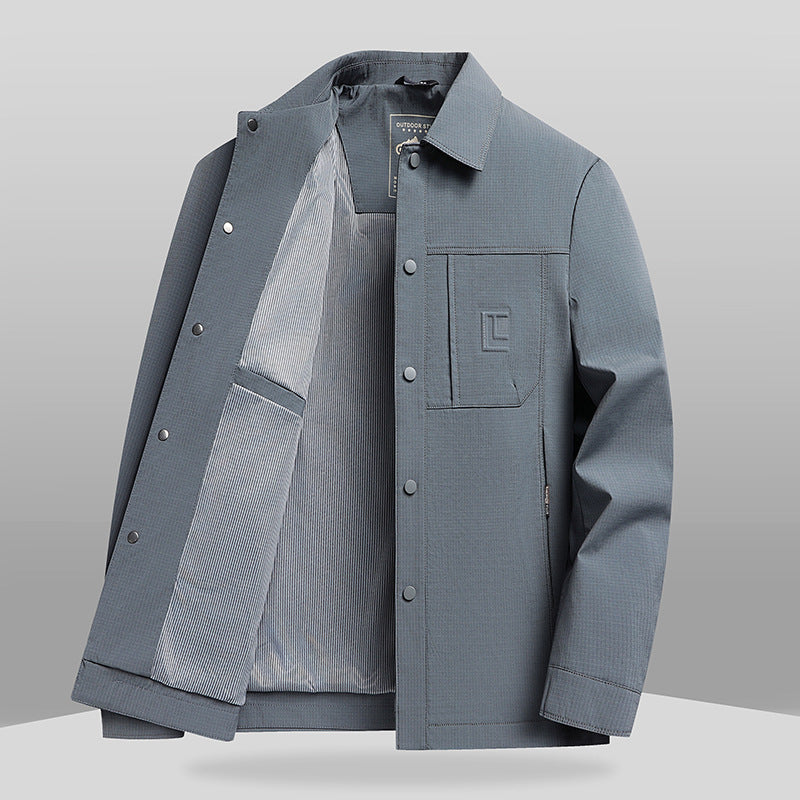 Men's Embossed Texture Jacket | Business Casual Style
