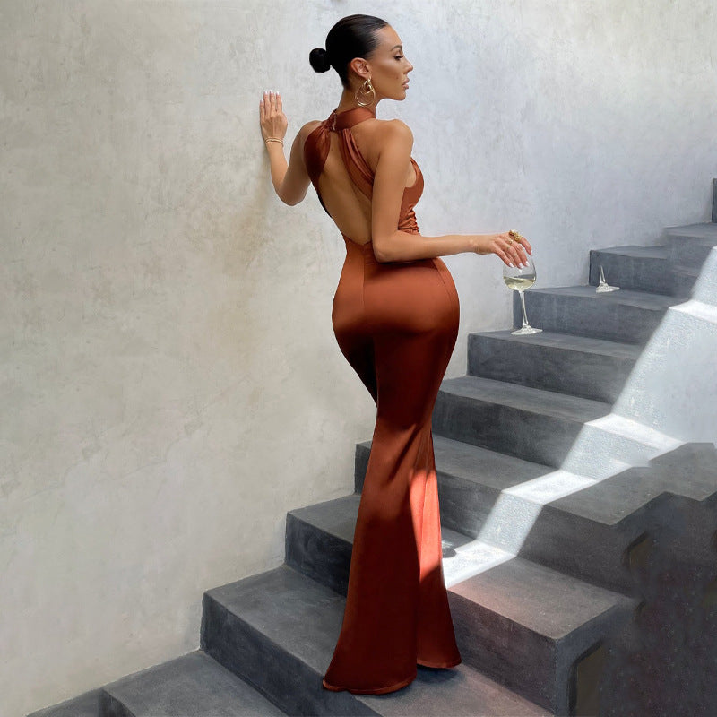 Clara | Elegancka Krzyż z powrotem maxi sukienka