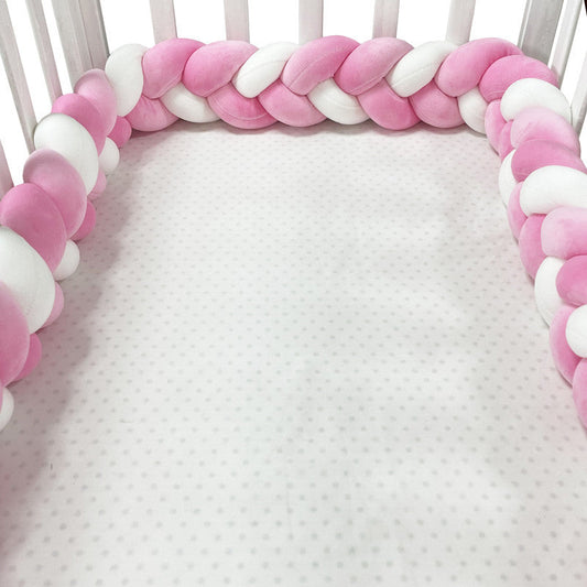 Protector tejido a mano para cuna infantil | Almohada suave y transpirable para la barandilla de la cama
