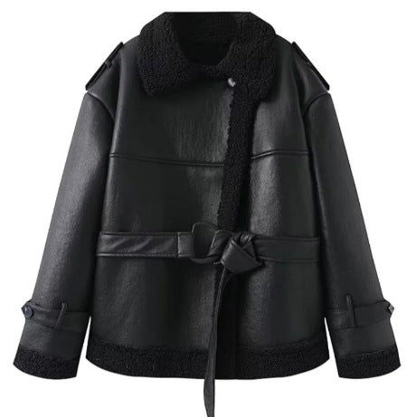 Szykowna Damska Kurtka Skórzana | Stylowa i Ciepła Odzież Wierzchnia