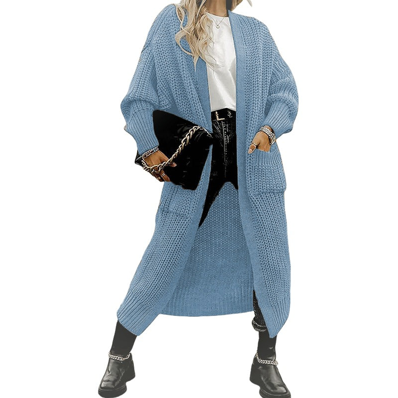 Damski Wełniany Sweter Kardigan | Długie i ciepłe