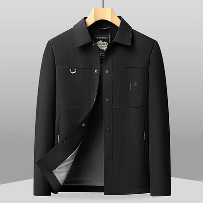 Men's Embossed Texture Jacket | Business Casual Style