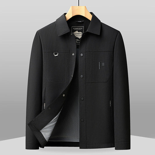 Men's Embossed Texture Jacket | Business Casual Style