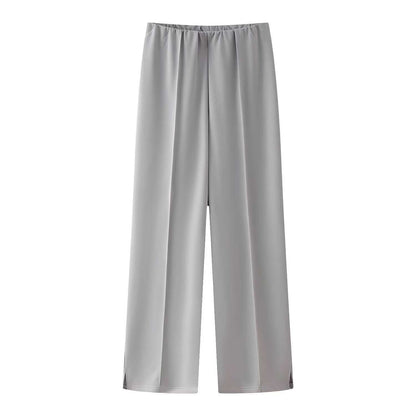 Ensemble deux pièces pour femme grande taille | tenue d’intérieur décontractée à jambes larges
