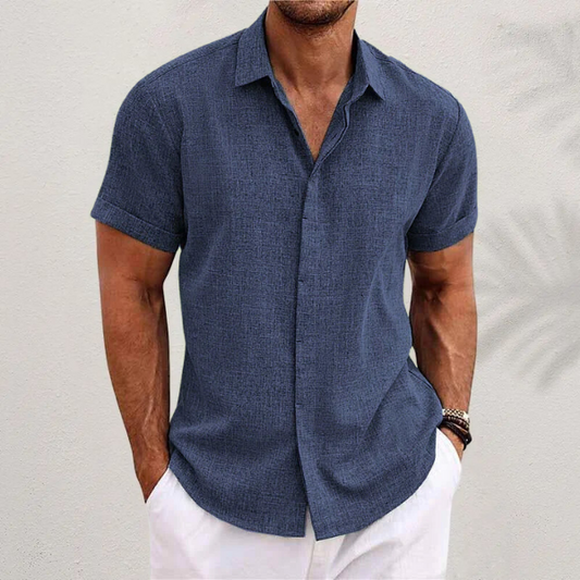Camisa de lino estilo casual para hombre | Esencial de verano casual