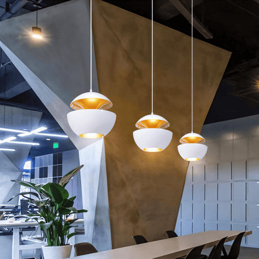 Apple Pendant Lamp | Black and White Solar-Inspired Light