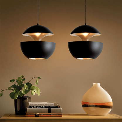 Apple Pendant Lamp | Black and White Solar-Inspired Light