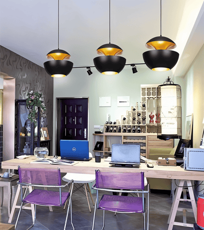 Apple Pendant Lamp | Black and White Solar-Inspired Light