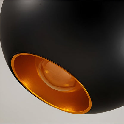 Apple Pendant Lamp | Black and White Solar-Inspired Light