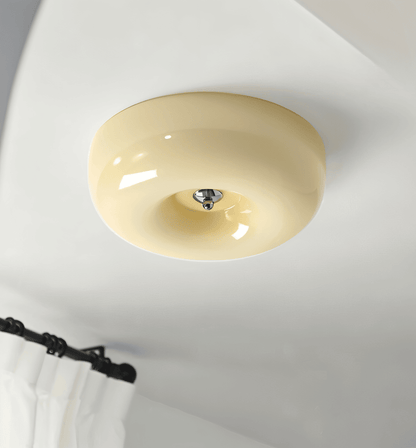 Donut Ceiling Lamp | Modern Scandinavian Pendant Lamp in White Glass