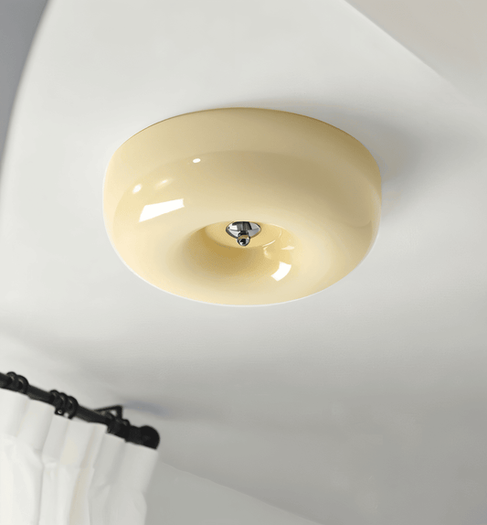 Donut Ceiling Lamp | Modern Scandinavian Pendant Lamp in White Glass