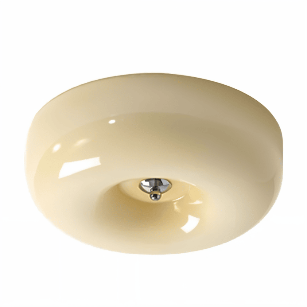 Donut Ceiling Lamp | Modern Scandinavian Pendant Lamp in White Glass