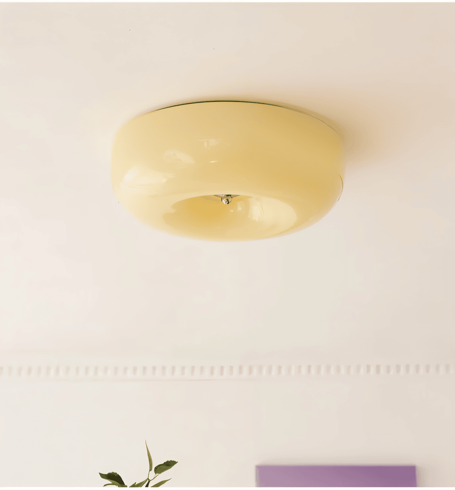 Donut Ceiling Lamp | Modern Scandinavian Pendant Lamp in White Glass
