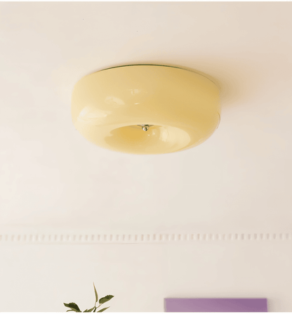 Donut Ceiling Lamp | Modern Scandinavian Pendant Lamp in White Glass