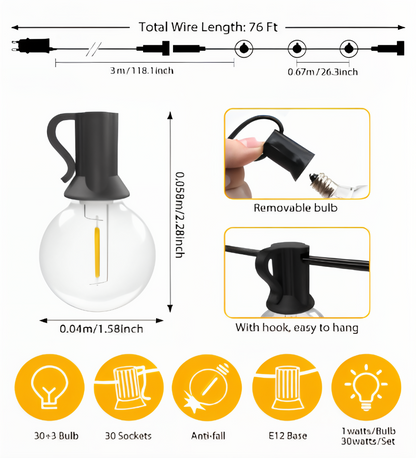 G40 Globe LED Outdoor String Light