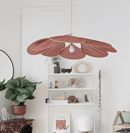 Vintage Style Floral Fabric Hanging Lamp
