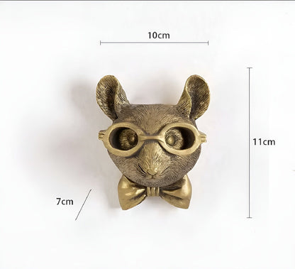 Gold Head | Multifunctional Wall Hook with Decorative Animal Head for Wall Storage