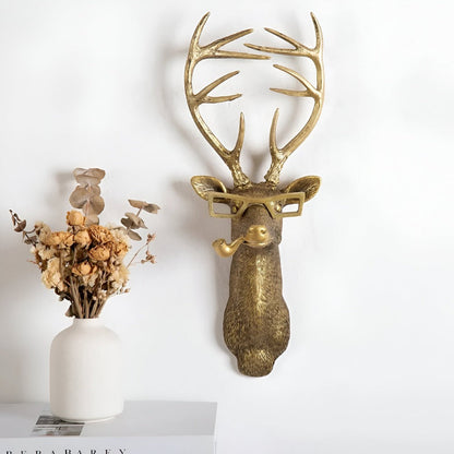 Gold Head | Multifunctional Wall Hook with Decorative Animal Head for Wall Storage