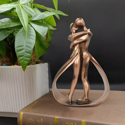 Lovers Bond Statuette | Artistic Sculpture - Romantic Home Decor