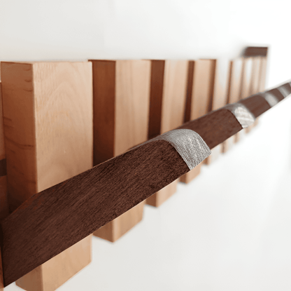 Handcrafted Driftwood Piano Wall Shelf with Magnetic Folding