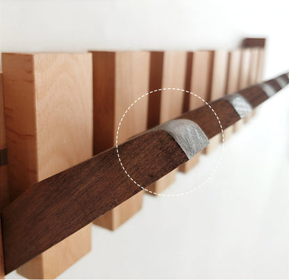 Handcrafted Driftwood Piano Wall Shelf with Magnetic Folding