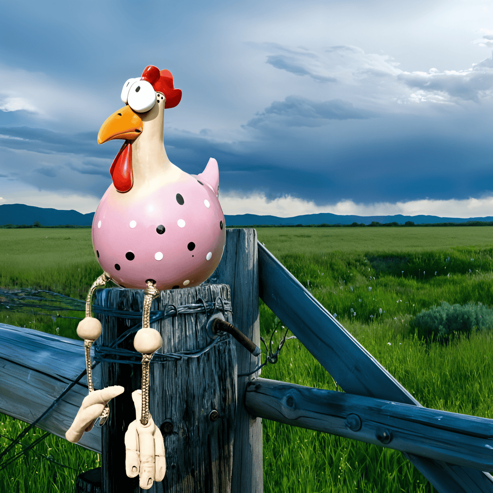 Handcrafted Rooster Garden Statue
