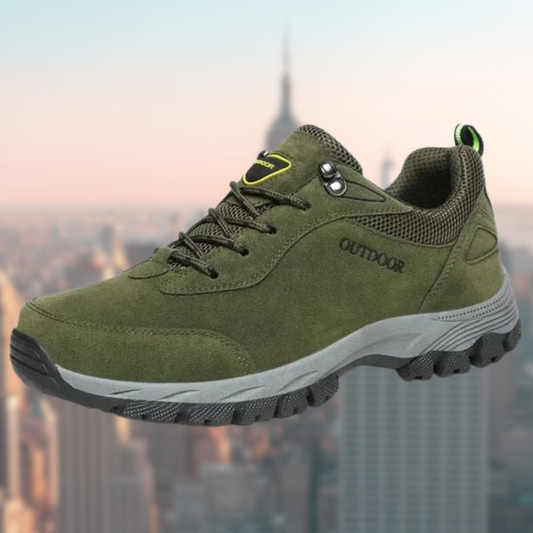 Zapatos para hombre antideslizantes para exteriores que brindan comodidad | Estilo de gamuza con cordones para caminar