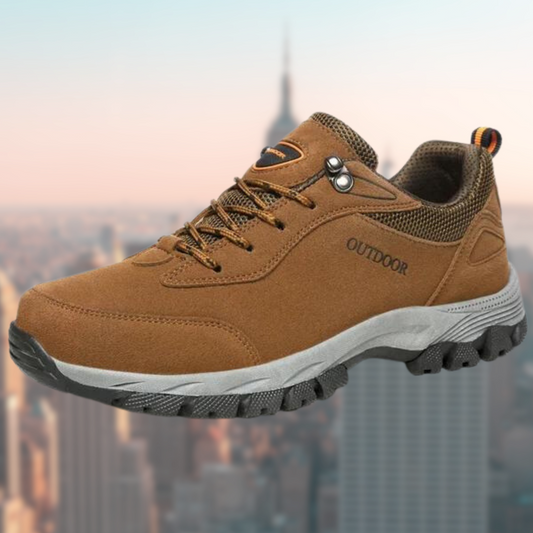 Zapatos para hombre antideslizantes para exteriores que brindan comodidad | Estilo de gamuza con cordones para caminar