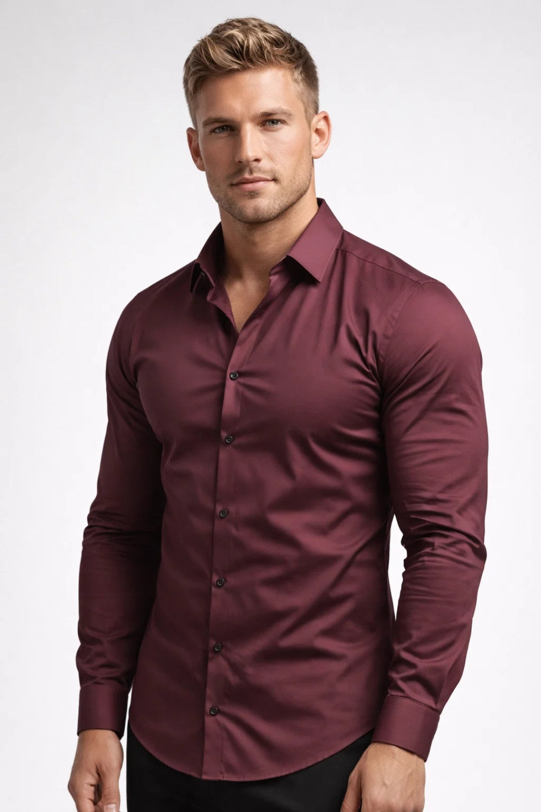 Chemise d'homme pour toutes les saisons, coupe sur mesure, occasionnelle