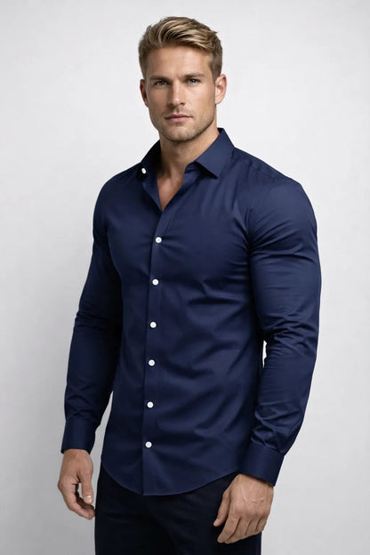 Chemise d'homme pour toutes les saisons, coupe sur mesure, occasionnelle