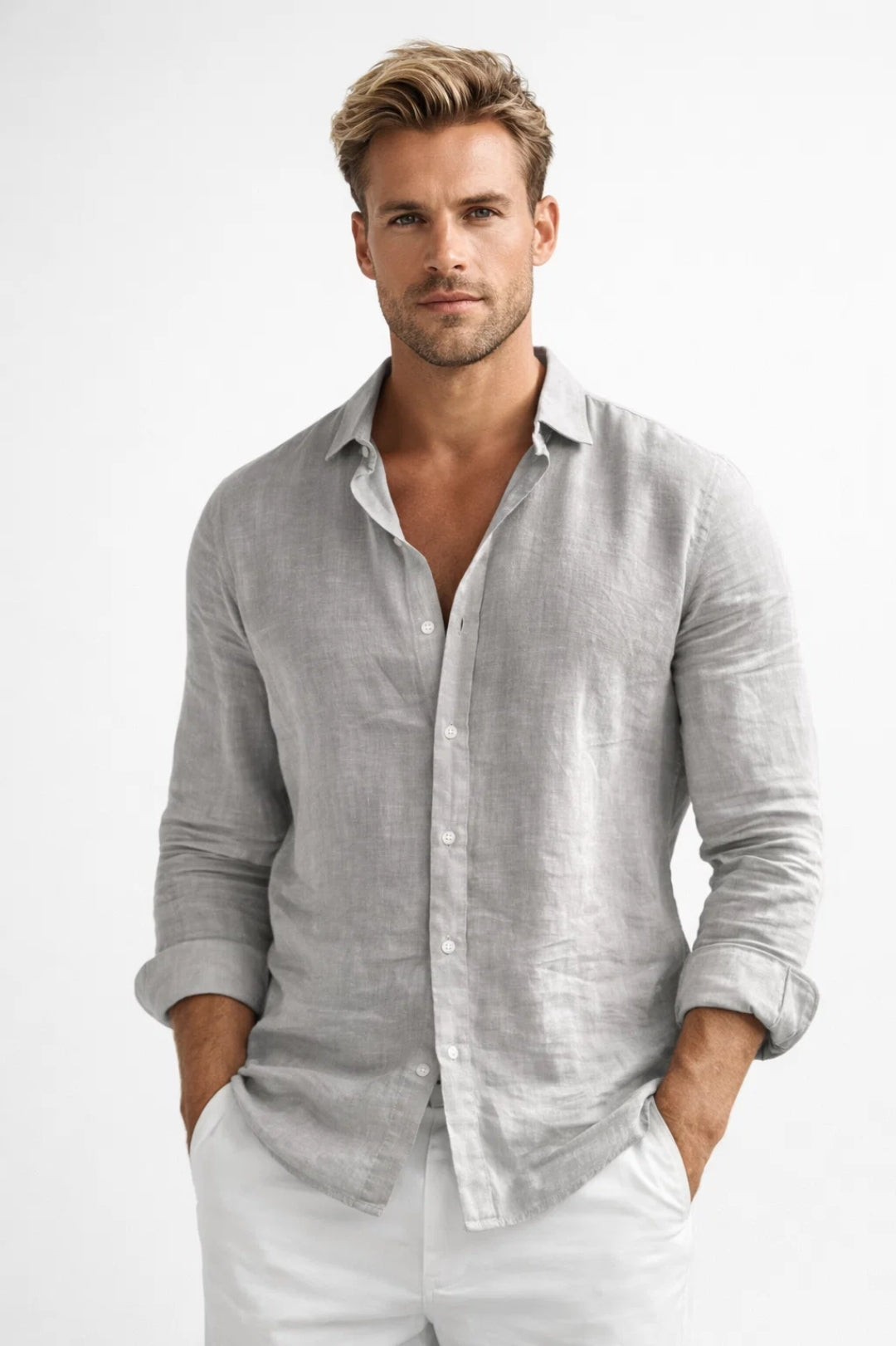 Biancheria da letto da uomo stile camicia | Leggera, traspirante, taglio casual