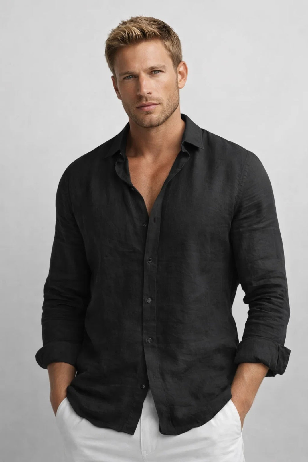 Biancheria da letto da uomo stile camicia | Leggera, traspirante, taglio casual