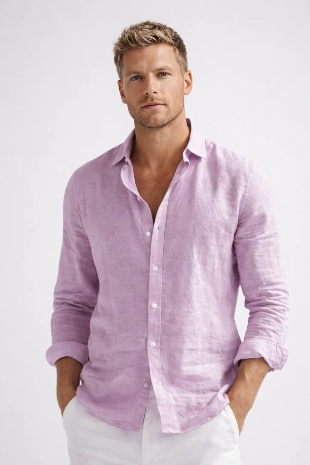 Biancheria da letto da uomo stile camicia | Leggera, traspirante, taglio casual