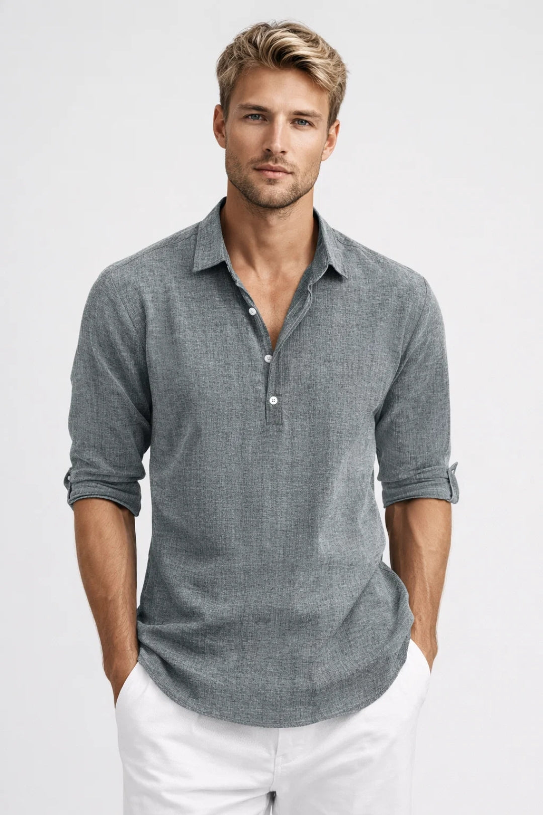Chemise masculine moderne confortable de printemps
