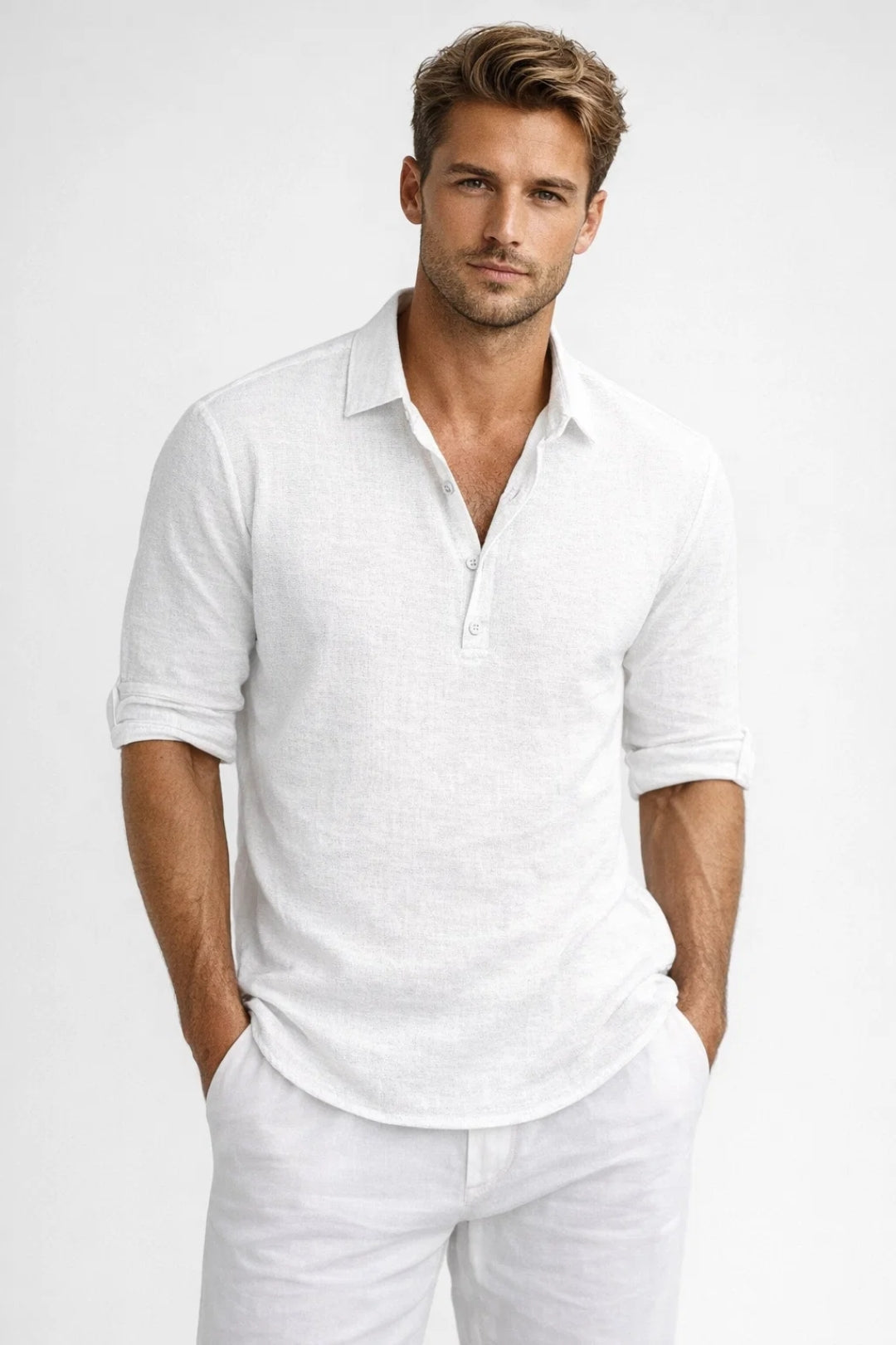 Chemise masculine moderne confortable de printemps