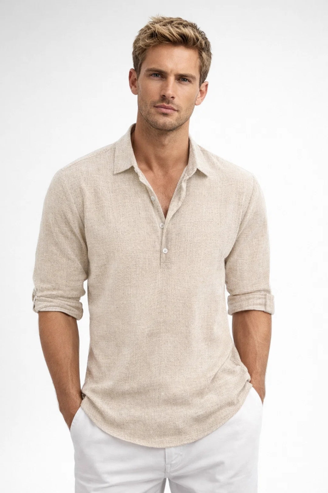 Chemise masculine moderne confortable de printemps