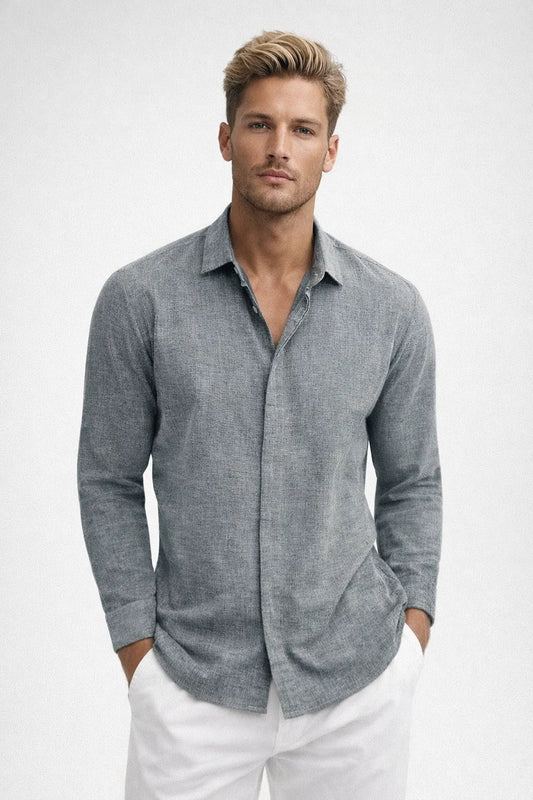 Camisa Moderna para Hombre Todo el Año | Camisa con Botones