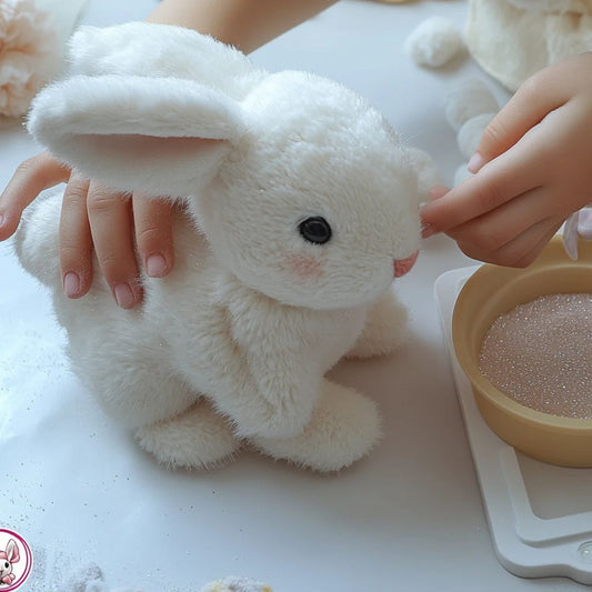 Conejo de peluche suave y adorable | Conejo relleno para jugar y exhibir