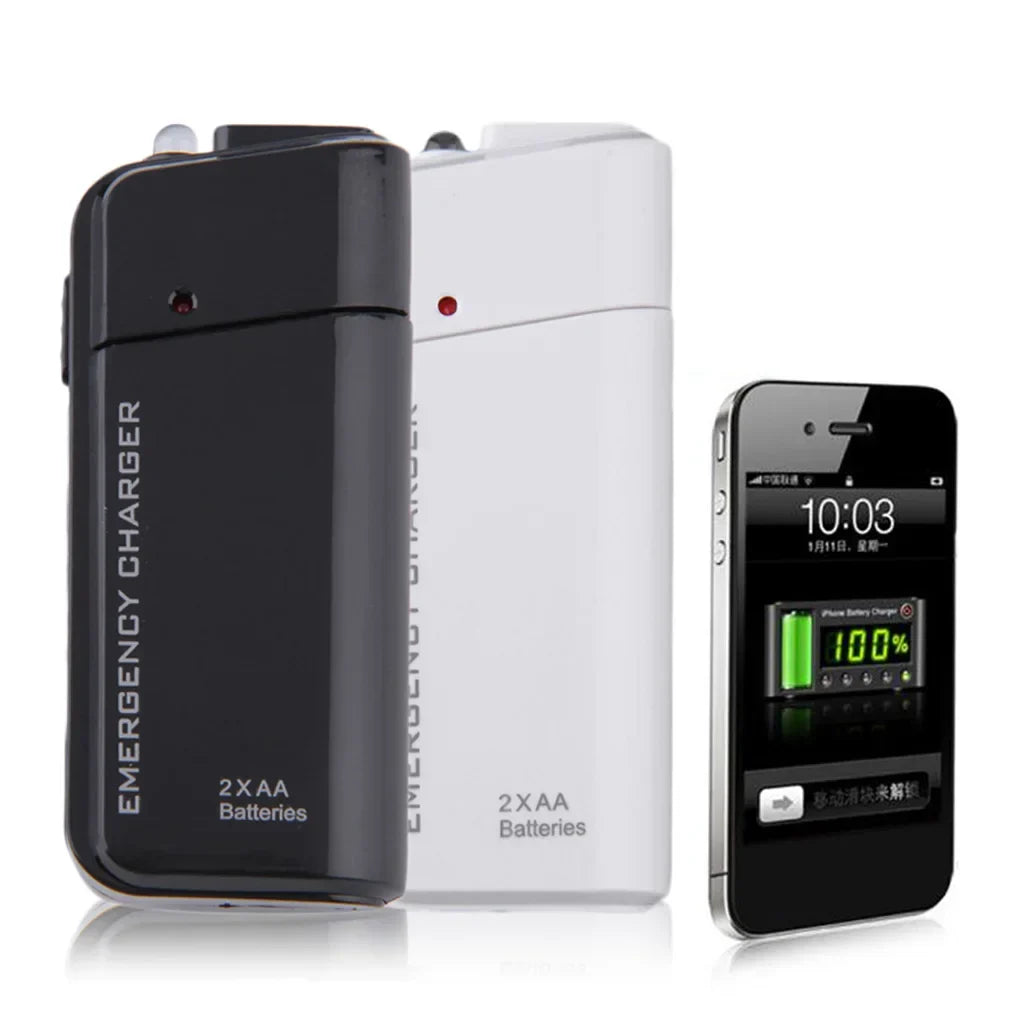 Emergency power bank with AA batteries