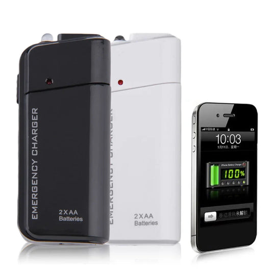 Emergency power bank with AA batteries