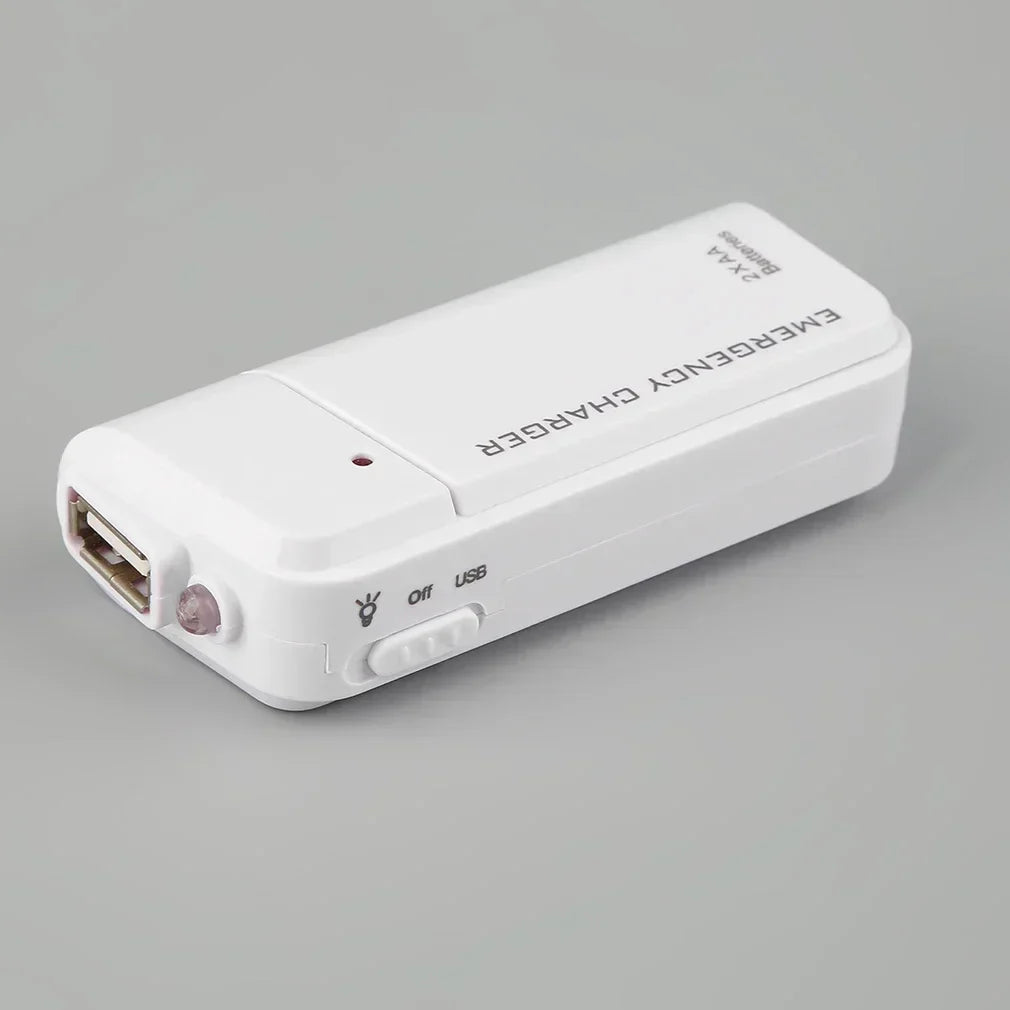 Emergency power bank with AA batteries