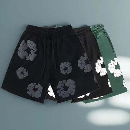 Pantalones cortos unisex con flores