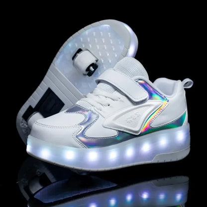 Zapatos con Ruedas LED para Niños | Zapatos Luminosos con Ruedas Ocultas
