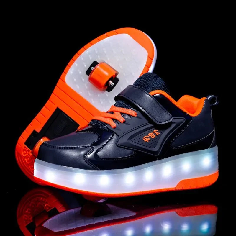 Zapatos con Ruedas LED para Niños | Zapatos Luminosos con Ruedas Ocultas